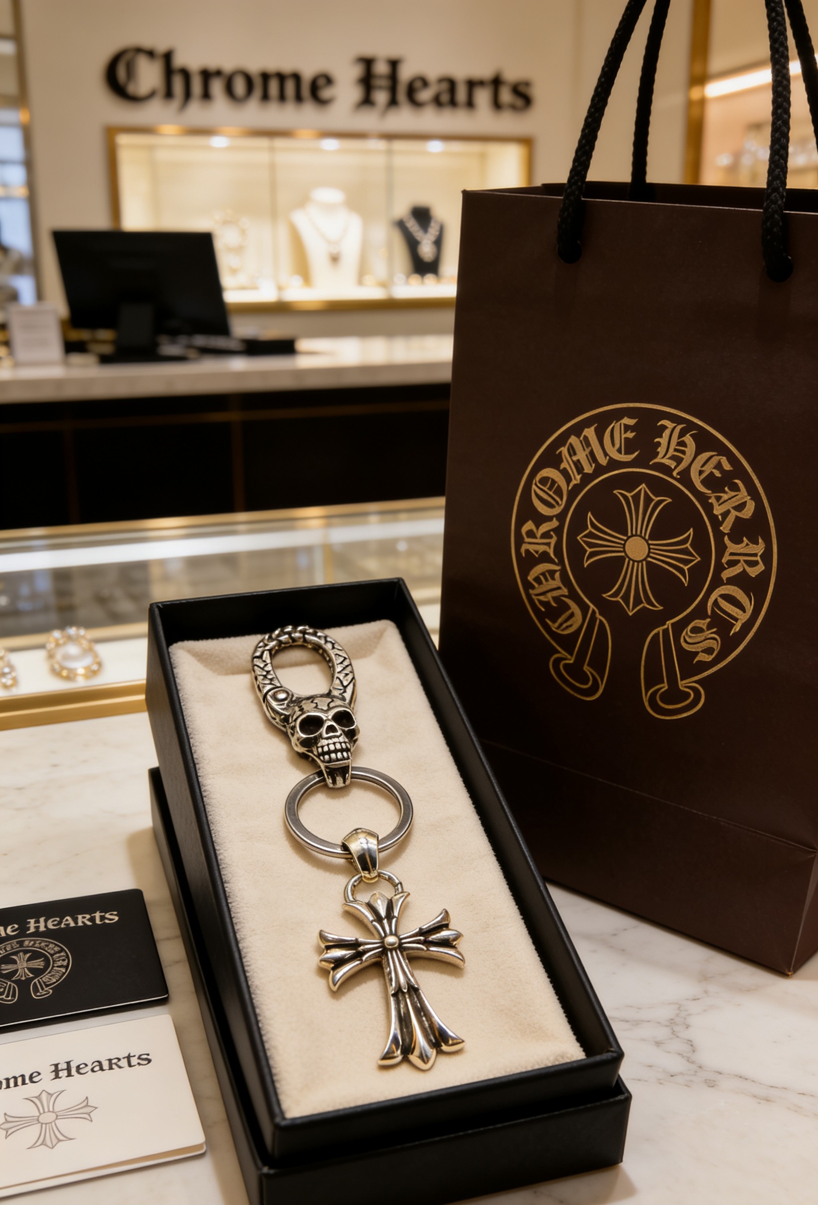 Chrome Hearts 𝐡𝐞𝐚𝐫𝐭［ 上架］克罗心钥匙扣挂件 挂件 裤 包 挂件 做工、质感一流