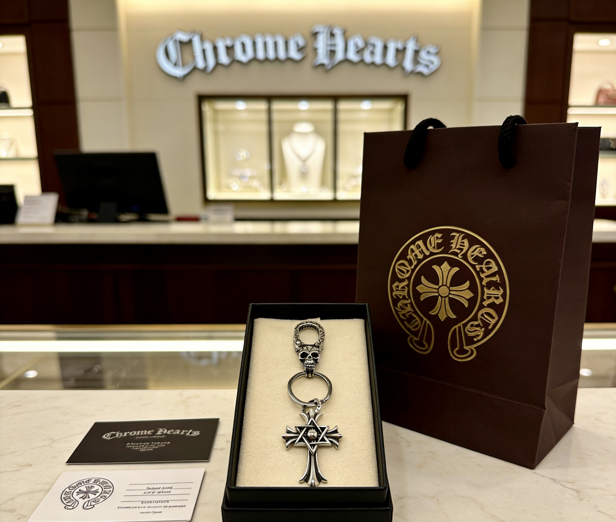 Chrome Hearts 𝐡𝐞𝐚𝐫𝐭［ 上架］克罗心钥匙扣挂件 挂件 裤 包 挂件 做工、质感一流