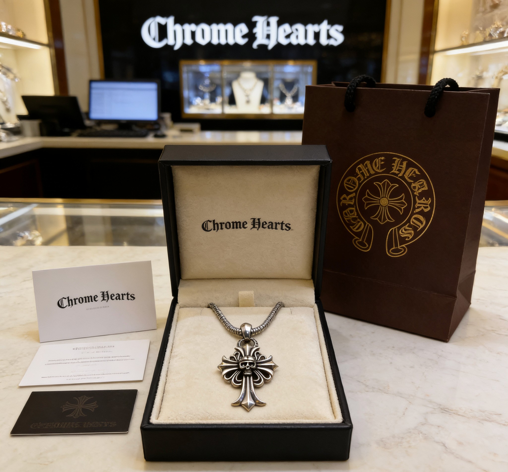 Chrome Hearts 推荐］𝐂𝐡𝐫𝐨𝐦𝐞 𝐡𝐞𝐚𝐫𝐭𝐬 克罗心 项链