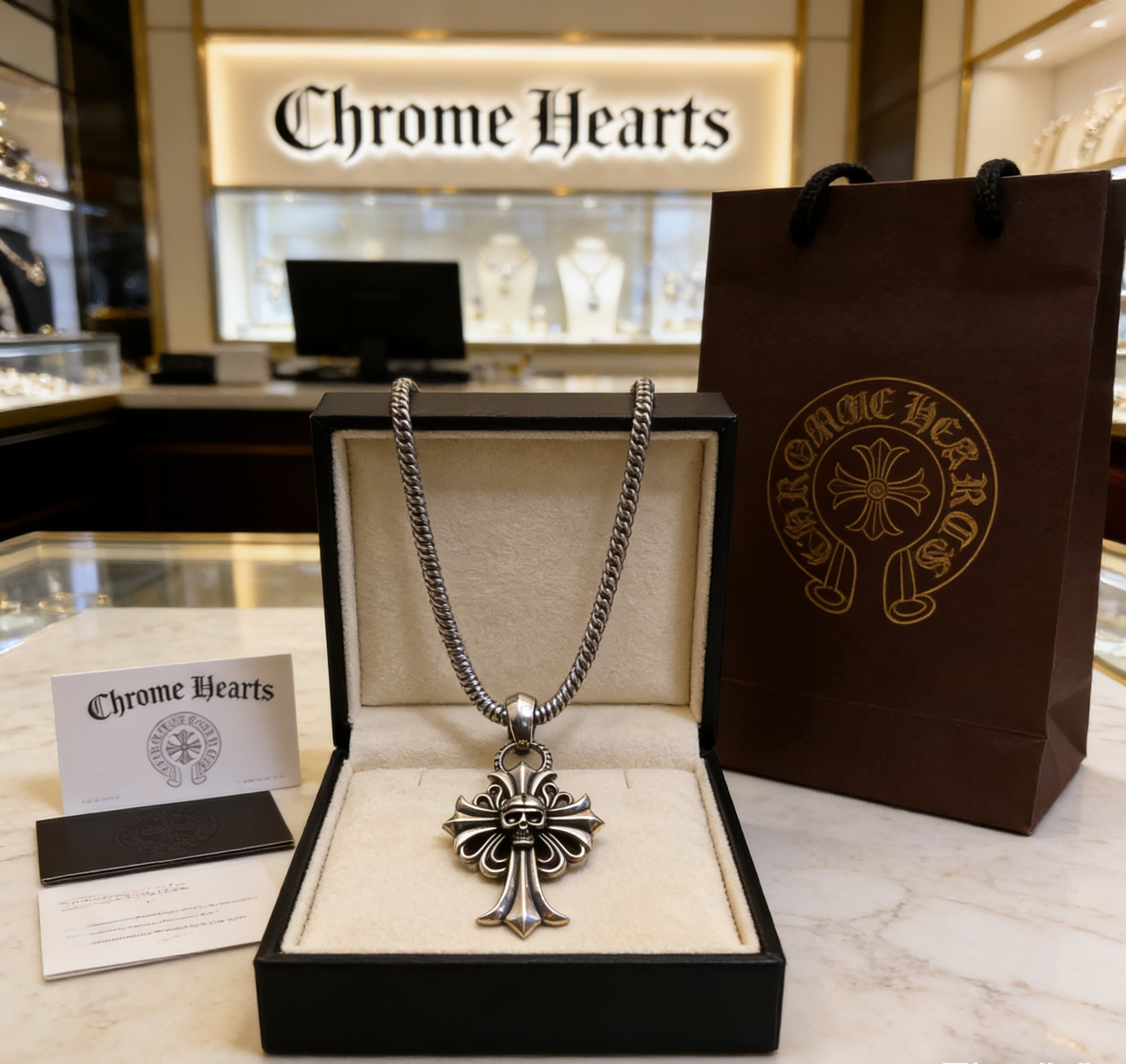 Chrome Hearts 推荐］𝐂𝐡𝐫𝐨𝐦𝐞 𝐡𝐞𝐚𝐫𝐭𝐬 克罗心 项链