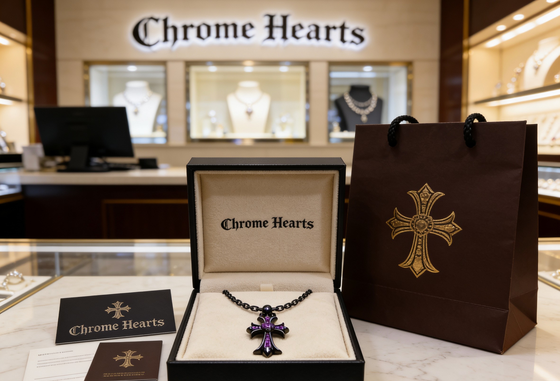 Chrome Hearts 𝐡𝐞𝐚𝐫𝐭𝐬 克罗心项链