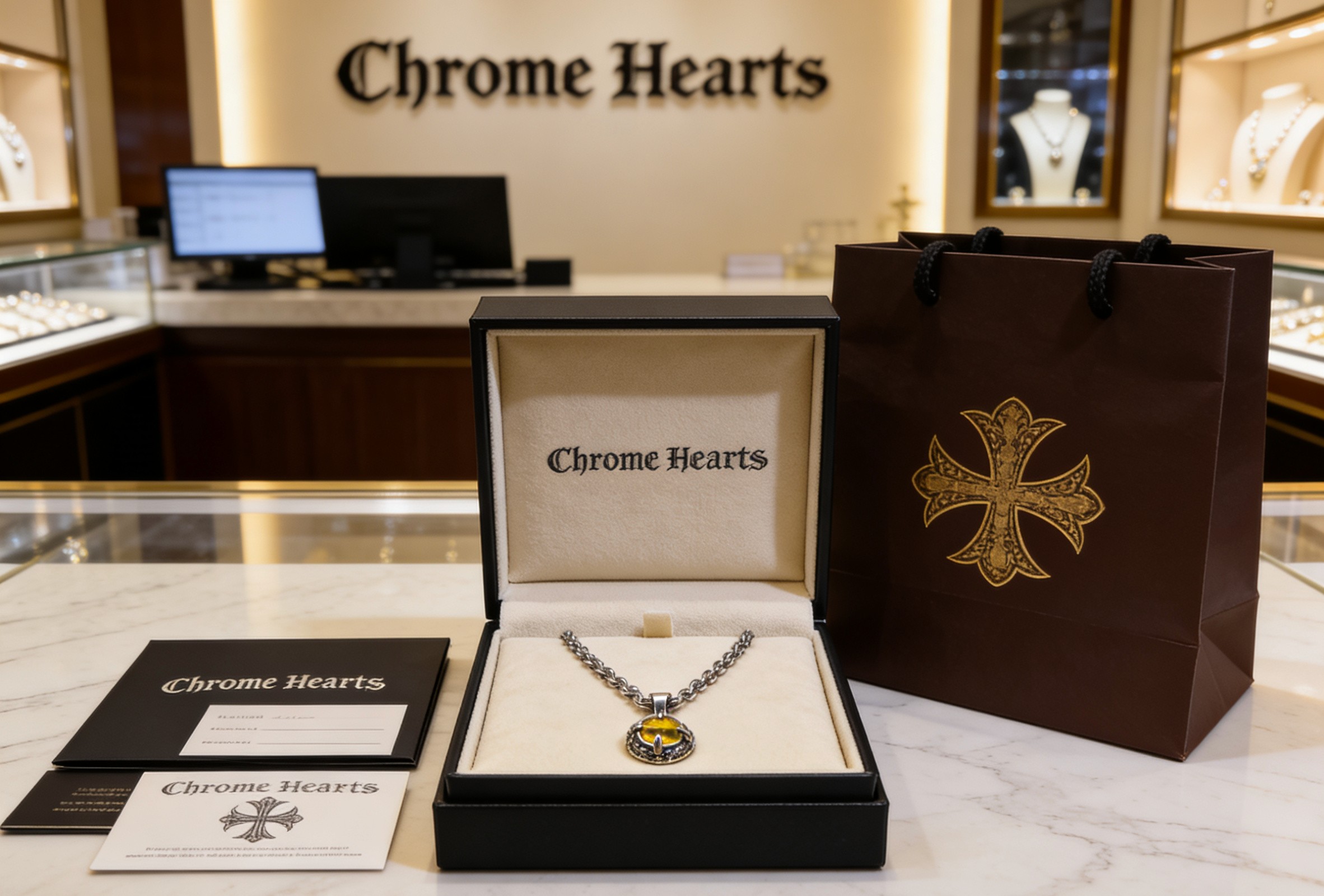 Chrome Hearts 𝐡𝐞𝐚𝐫𝐭𝐬 克罗心字母链 暗 ［字母暴动］ 蚀刻字母链｜纯手工镌刻末日密语