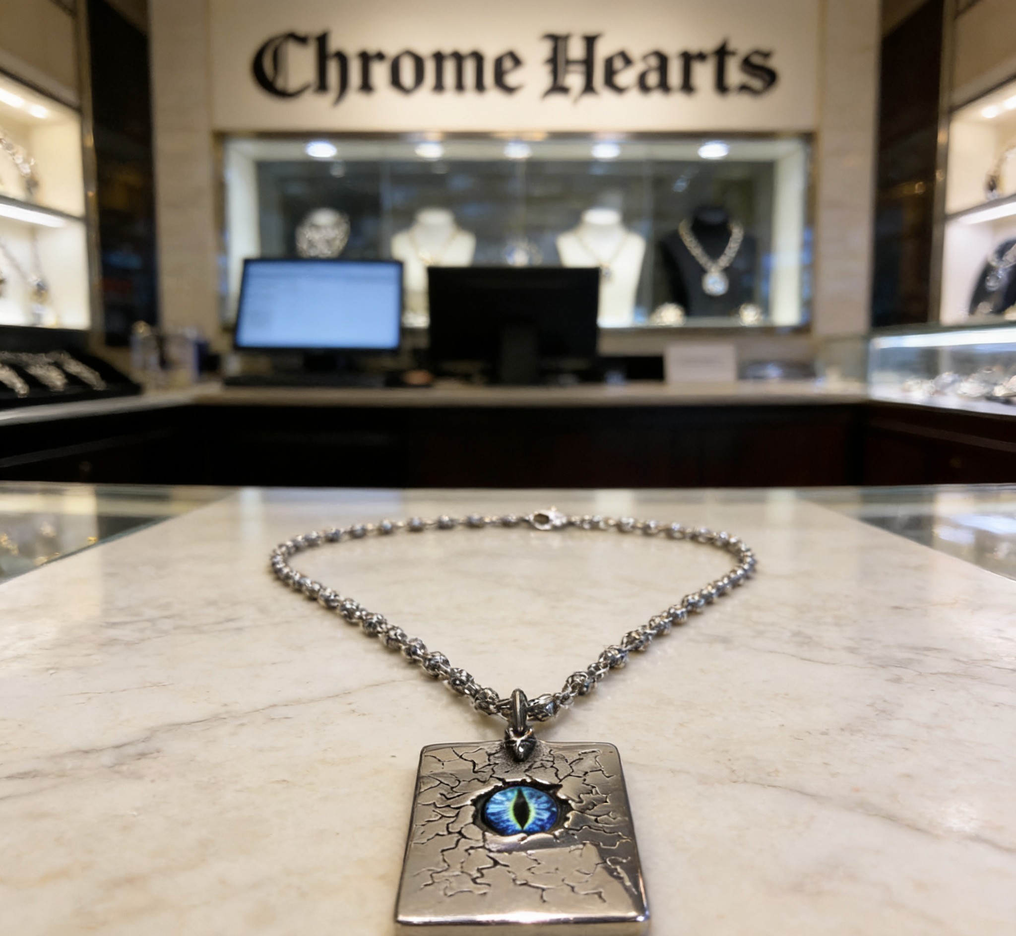Chrome Hearts 𝐡𝐞𝐚𝐫𝐭𝐬 克罗心项链