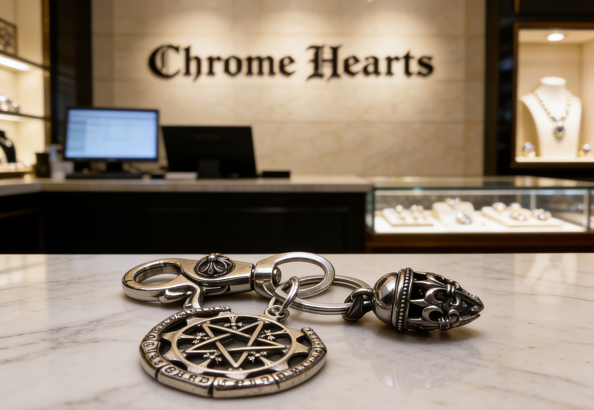 Chrome Hearts 𝐡𝐞𝐚𝐫𝐭𝐬 克罗心项链麻花链手工制作工艺 黄金色 卖爆的项链
