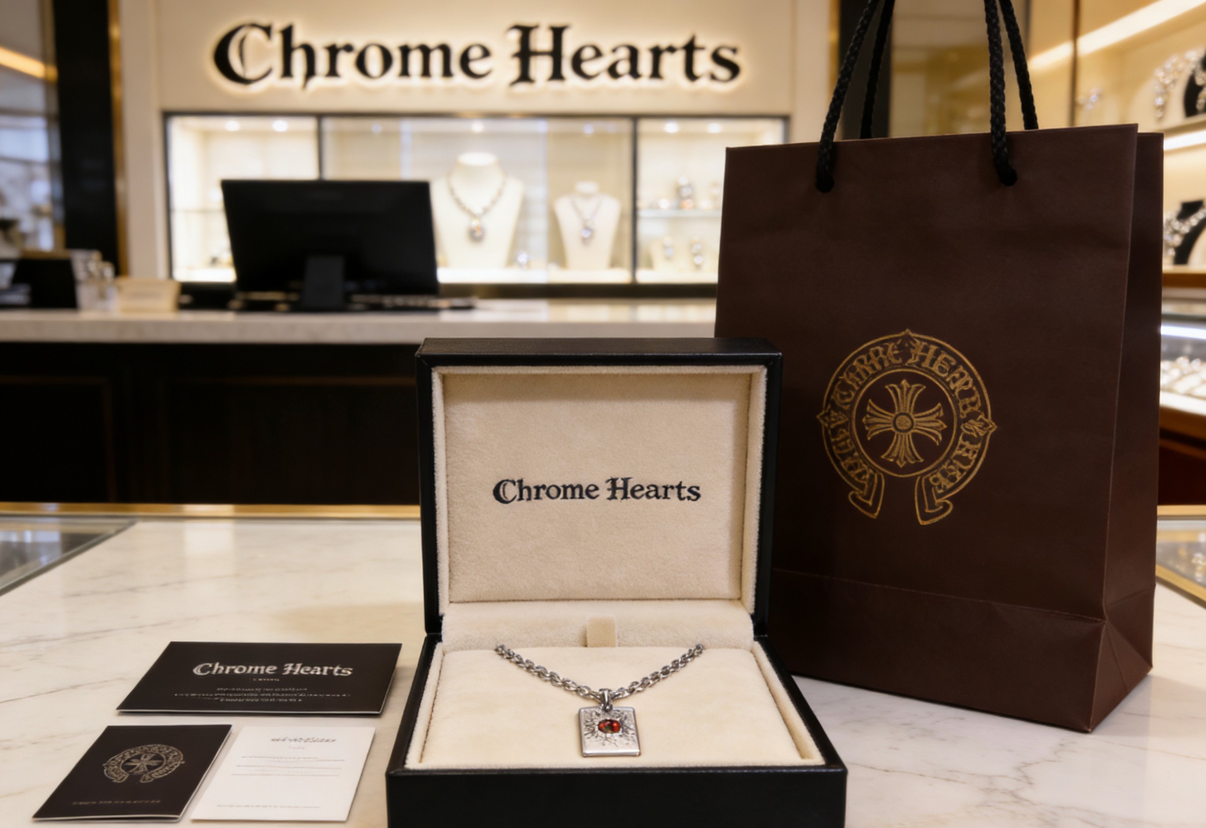 Chrome Hearts 𝐡𝐞𝐚𝐫𝐭𝐬 克罗心字母链 暗 ［字母暴动］ 蚀刻字母链｜纯手工镌刻末日密语