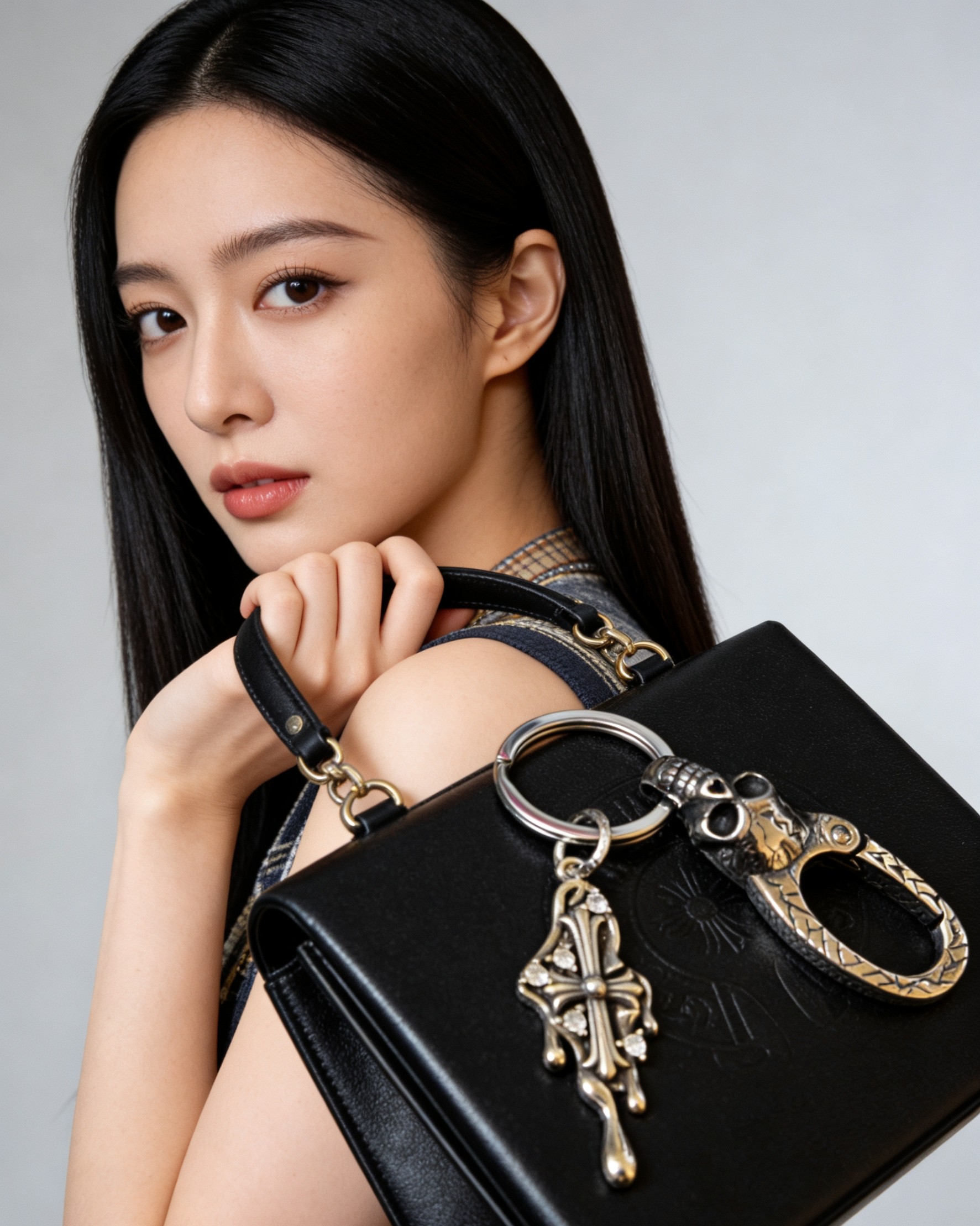 Chrome Hearts 2026 推荐𝐂𝐡𝐫𝐨𝐦𝐞 𝐡𝐞𝐚𝐫𝐭𝐬 克罗心钥匙扣 ，骷髅头熔岩十字架挂饰