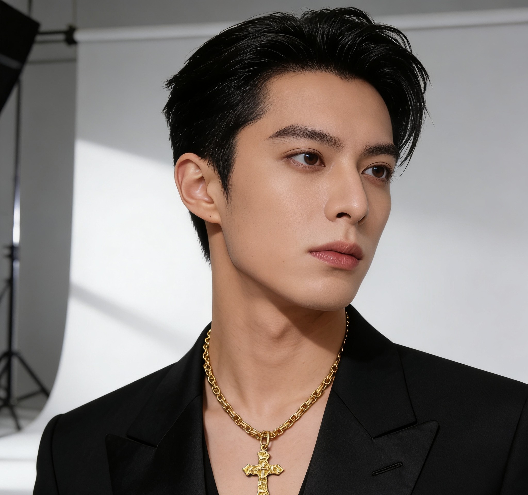 Chrome Hearts 2026 推荐𝐂𝐡𝐫𝐨𝐦𝐞 𝐡𝐞𝐚𝐫𝐭𝐬 克罗心项链 ，熔岩圣剑十字架吊坠