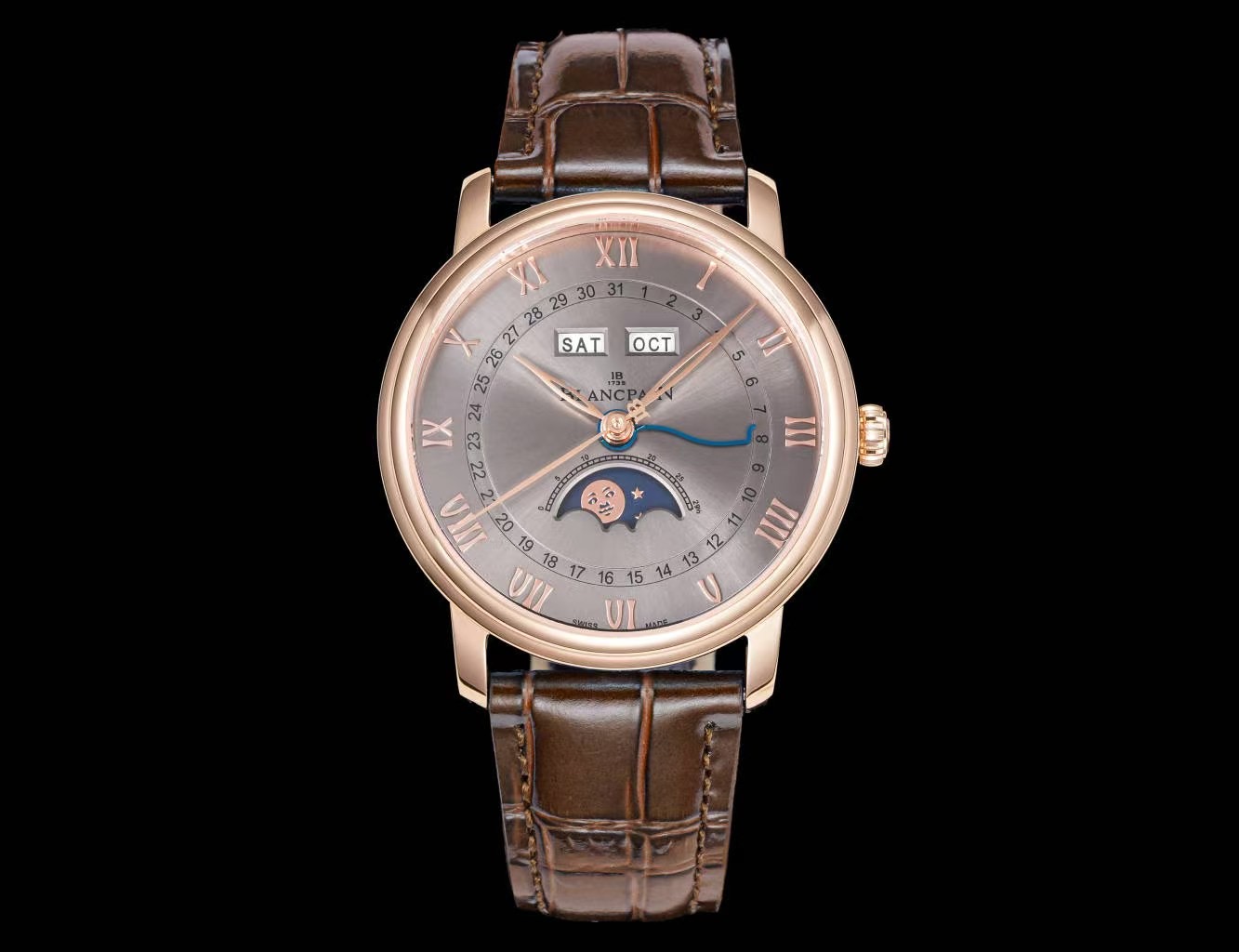 NO:662829,The new V3 upgraded version of Blancpain Villeret Classic 6654 is here. Starting from the 'core', eliminating complexity and simplifying it will make your every moment more complete!  Upgrade Highlights [Movement] 1. Brand new imported Cal.6654 movement with a swing of 28800 and more accurate travel time 2. Upgraded solid large central axis for the second hand, synchronized with genuine products 3. Hot stamping three-dimensional craft moon phase disc 4. Matched back cover light ratio Blancpain 6654 new V3 upgraded version - you deserve it!  ,19860909宝珀villeret 经典6654 全新V3升级版来咯 从“芯”出发,去繁就简 让属于你的分秒瞬间更加完整！ 升级亮点【机芯】1.全新进口Cal.6654机芯 摆幅28800 走时更精准 2.升级秒针实心大中轴 同步正品 3.烫金立体工艺月相盘 4.对版后盖见光比例 宝珀6654 全新V3升级版——你值得拥有！,,Watch