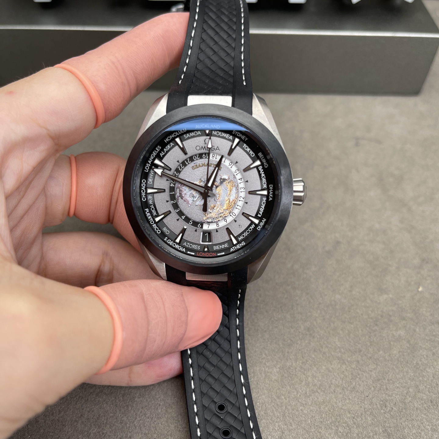 NO:946734,VS Seamaster World Time, Ceramic Ring,19860909VS海马世界时,陶瓷圈,,Watch