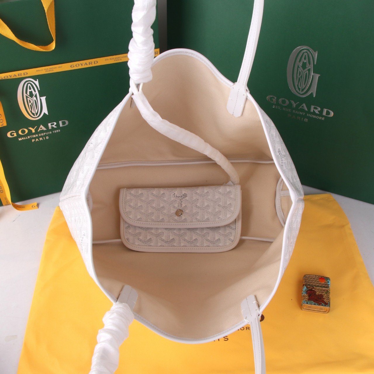 《工厂直销》戈雅：‌大号购物袋，颜色：白色，大号尺寸：袋口55cm，低高40，高30，底宽15cm[66