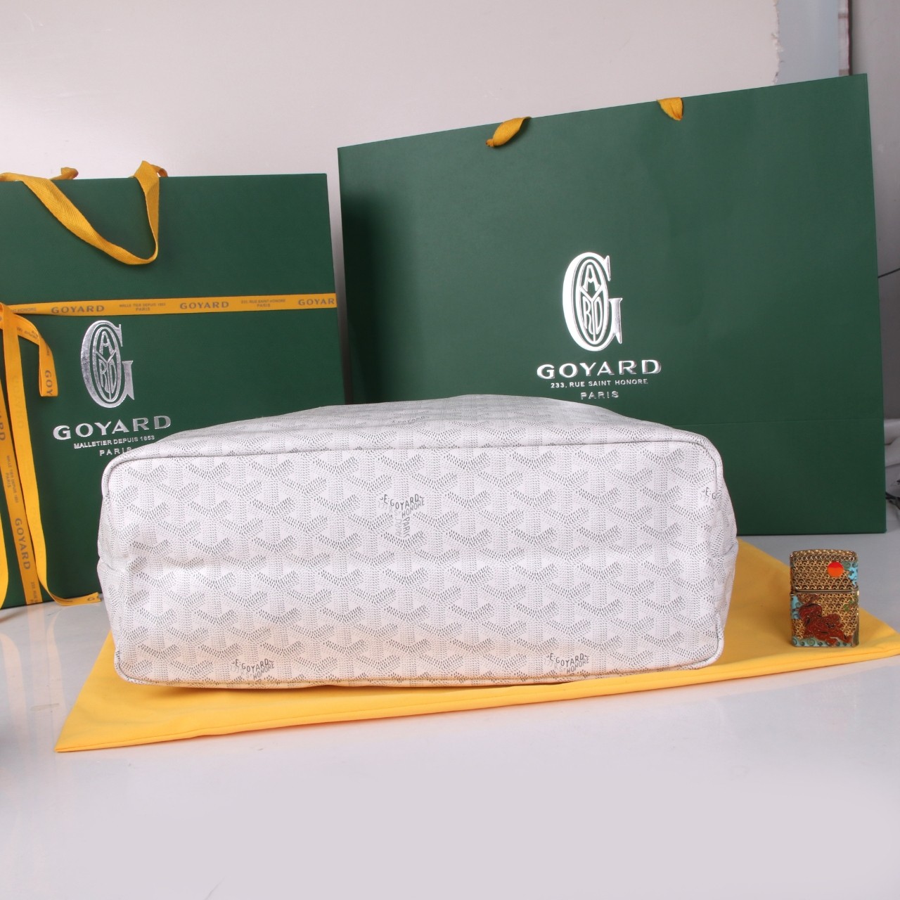 《工厂直销》戈雅：‌大号购物袋，颜色：白色，大号尺寸：袋口55cm，低高40，高30，底宽15cm[66