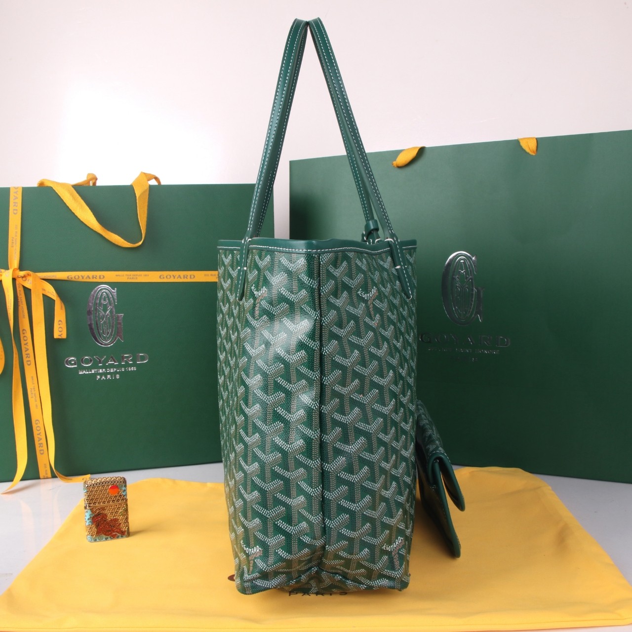 《工厂直销》戈雅：‌大号购物袋，颜色：绿色，大号尺寸：袋口55cm，低高40，高30，底宽15cm[66