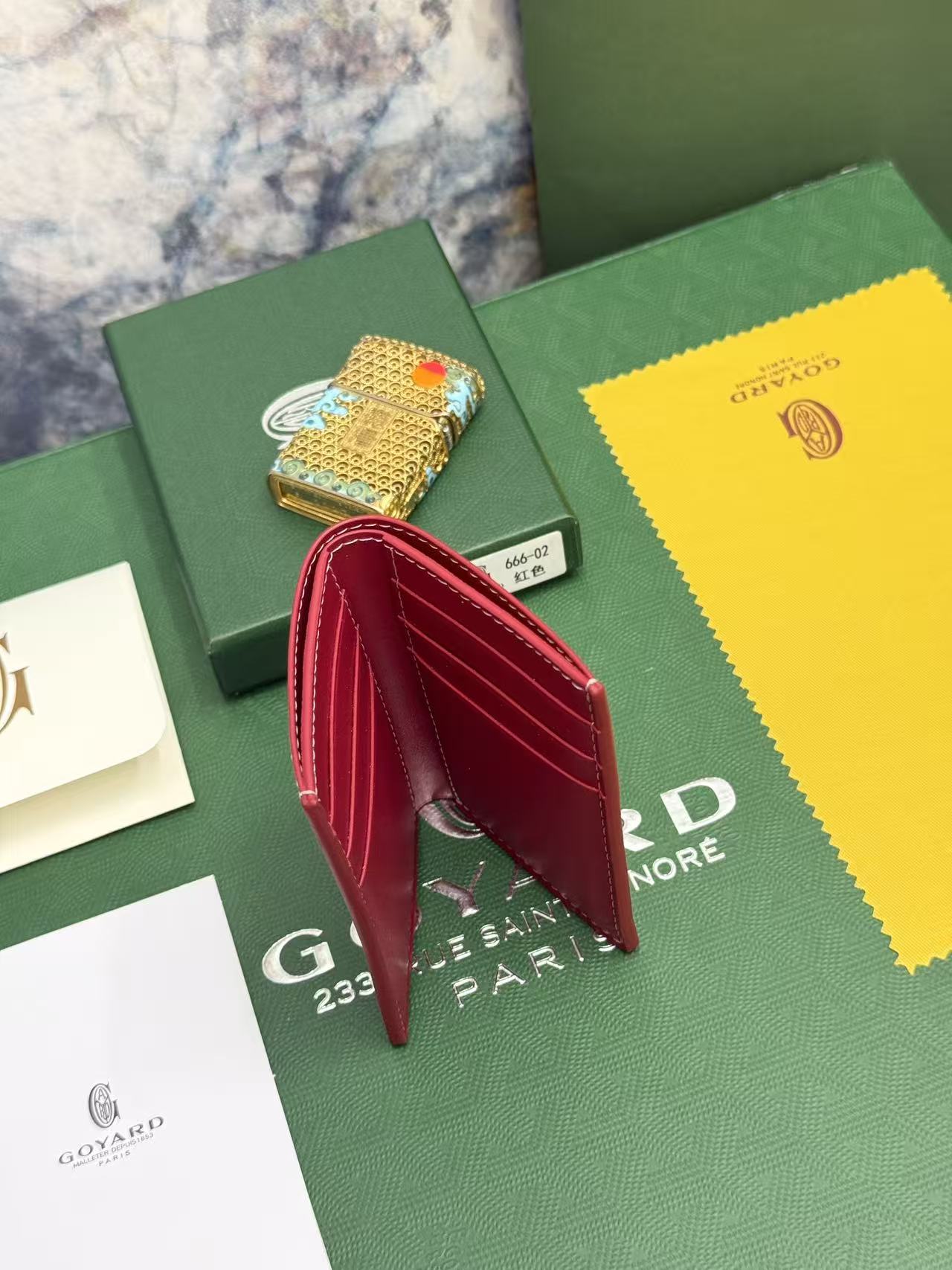 Goyard对折卡包 日常搭配必备单品，官网1:1顶级材质手工精细，11个颜色现货供应， SAINT-PIERRE卡夹的