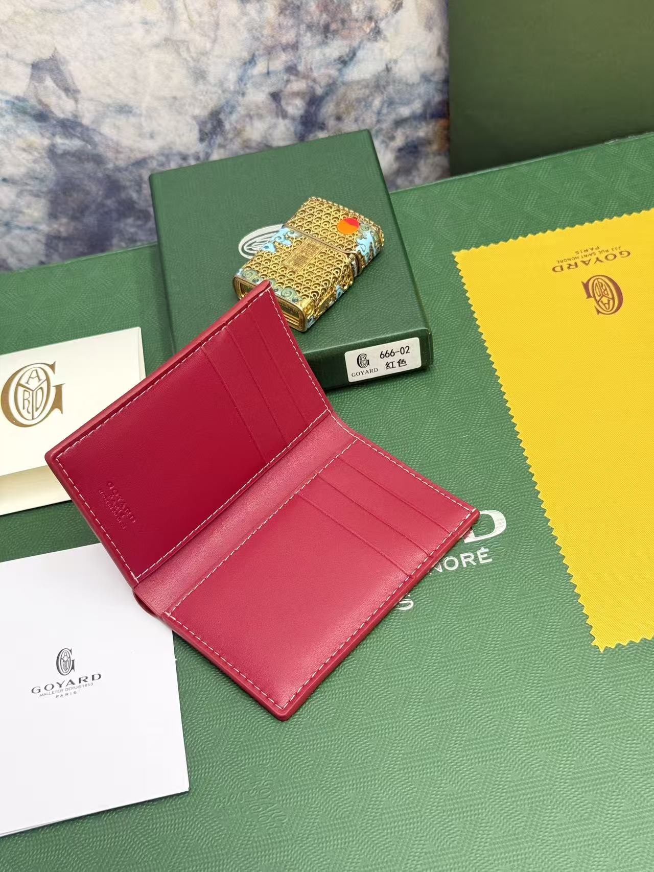 Goyard对折卡包 日常搭配必备单品，官网1:1顶级材质手工精细，11个颜色现货供应， SAINT-PIERRE卡夹的