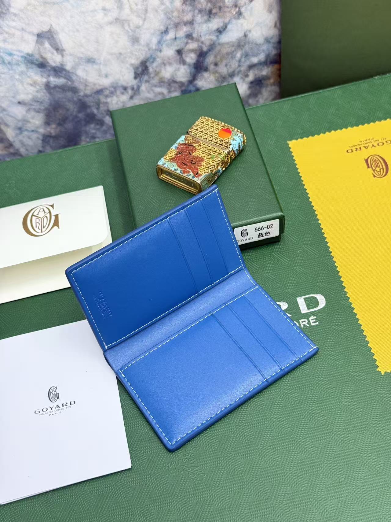 Goyard对折卡包 日常搭配必备单品，官网1:1顶级材质手工精细，11个颜色现货供应， SAINT-PIERRE卡夹的