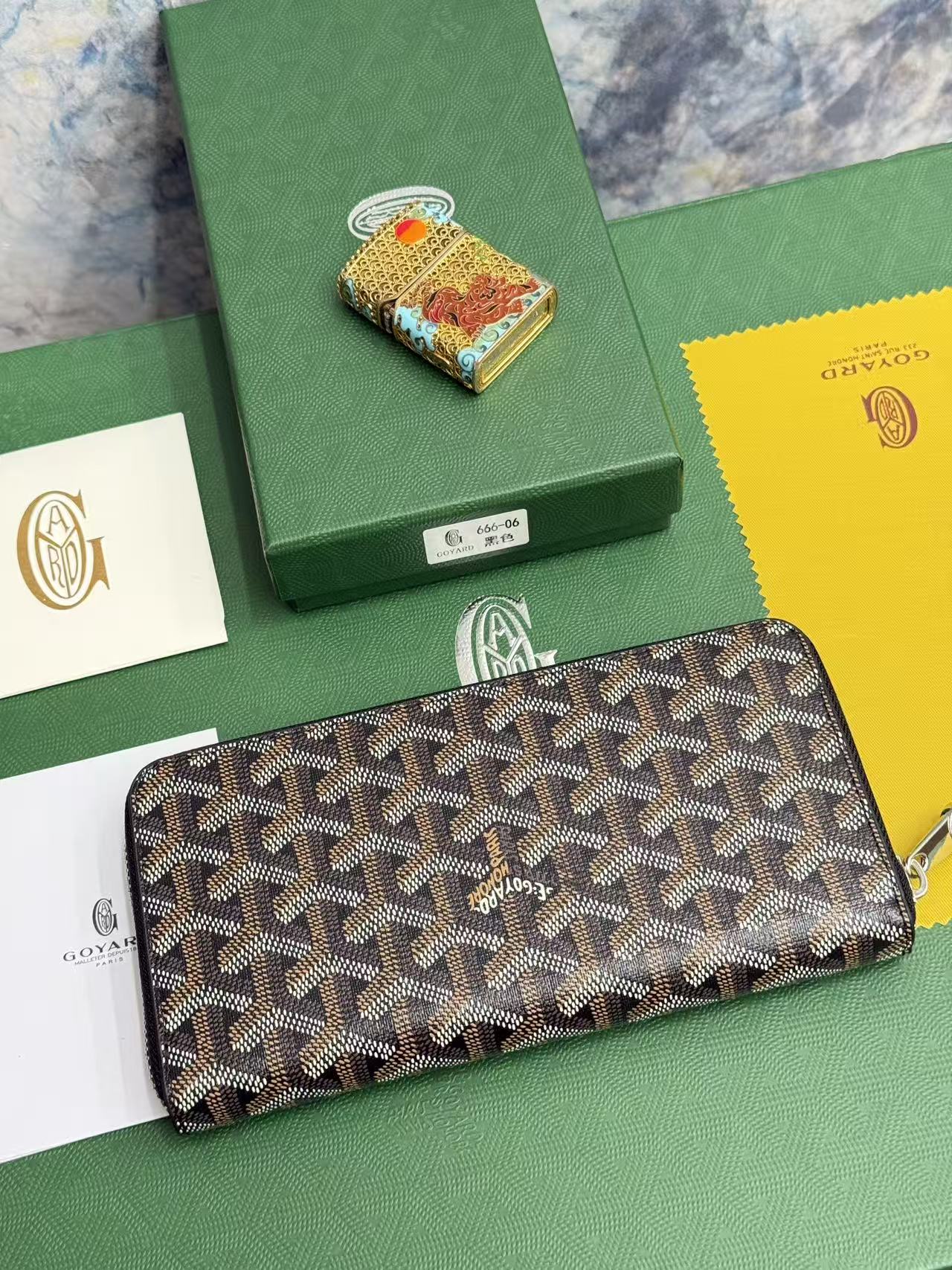 戈雅长款拉链包：含有12个卡槽、中央拉链袋口和两个大储物格、可放卡片、纸钞、硬币和其他日常证件 黑色尺寸：20x11x2