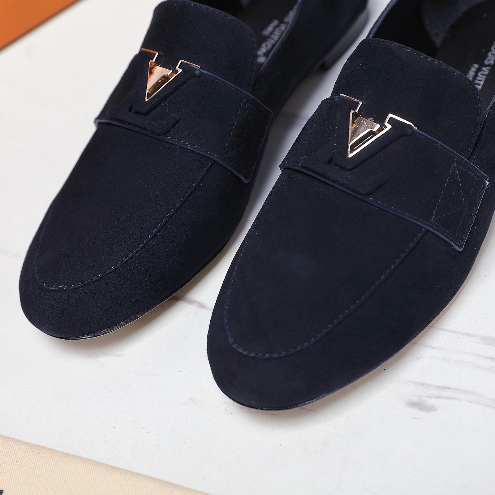 Louis Vuitton Loafers, Suede Leather, Designer Buckle, Flat Heel 7 a1698689463883 5064