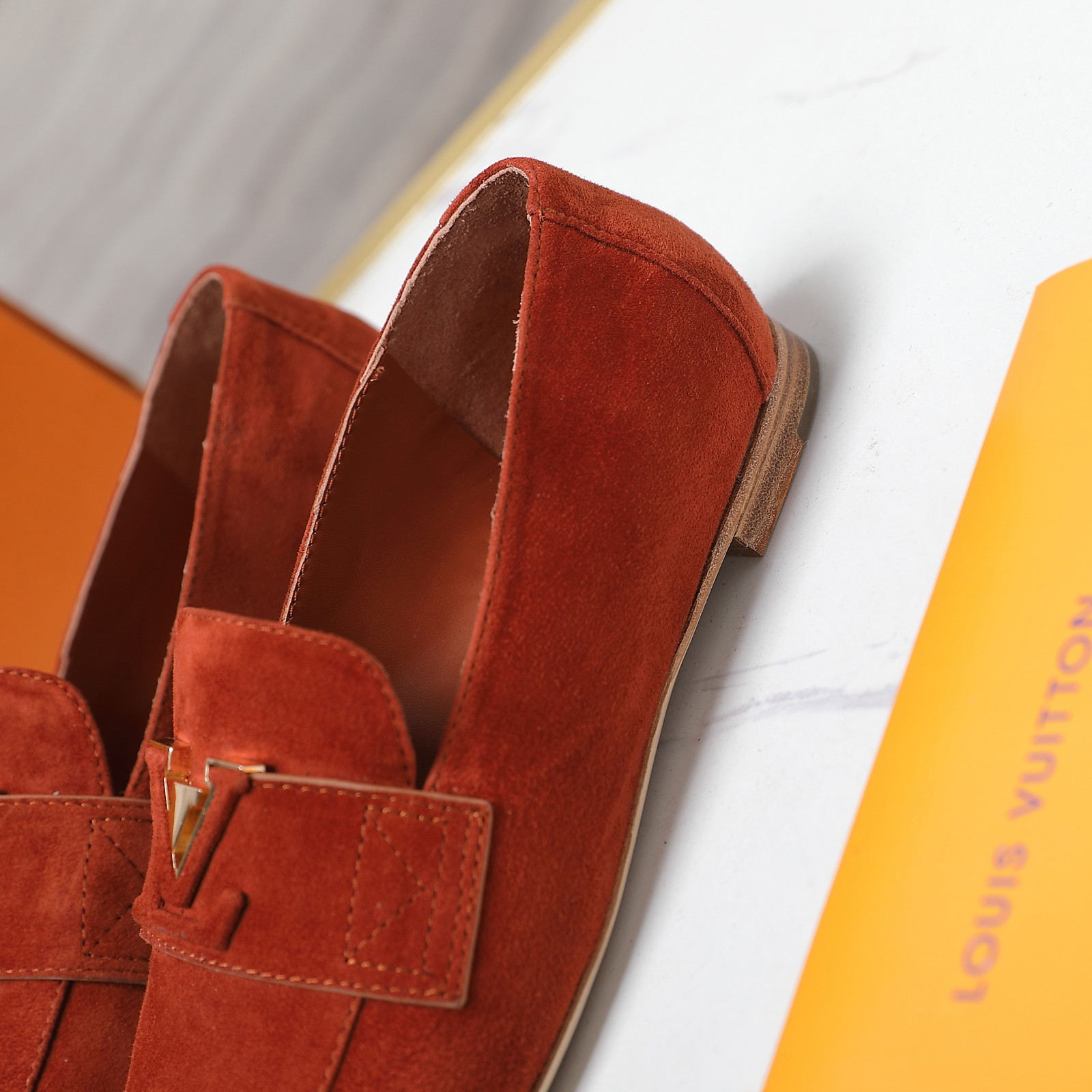 Louis Vuitton Women's Suede Loafers with Iconic LV Buckle - Early Autumn Collection 6 a1698689898598 1488