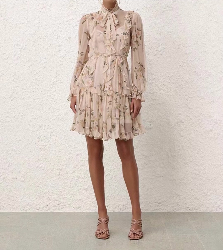 Zimmermann Vêtements Robes Vendre de haute qualité
 Rose pâle Couleur rose Imprimé Manches longues