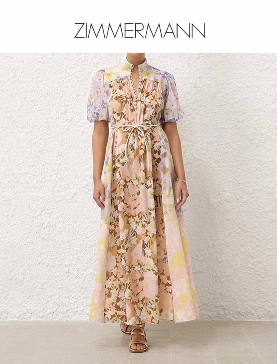 Zimmermann Falso
 Ropa Vestidos Amarillo Impresión Vintage