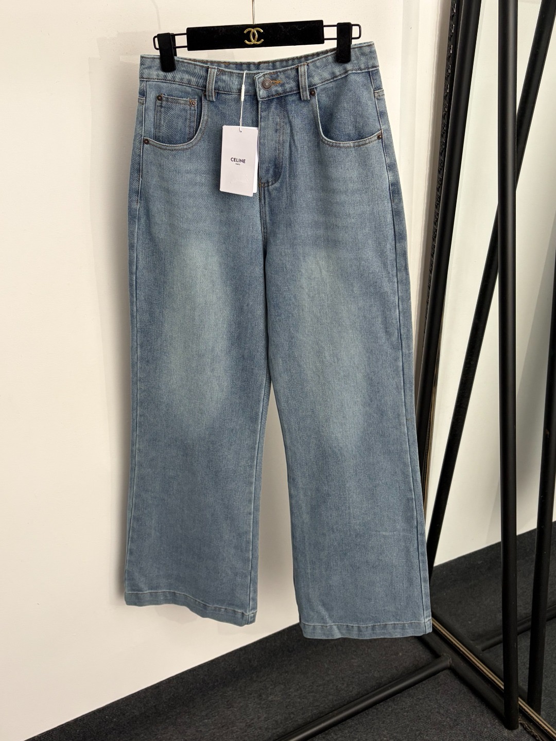 Celine Blue Wide Leg Jeans
