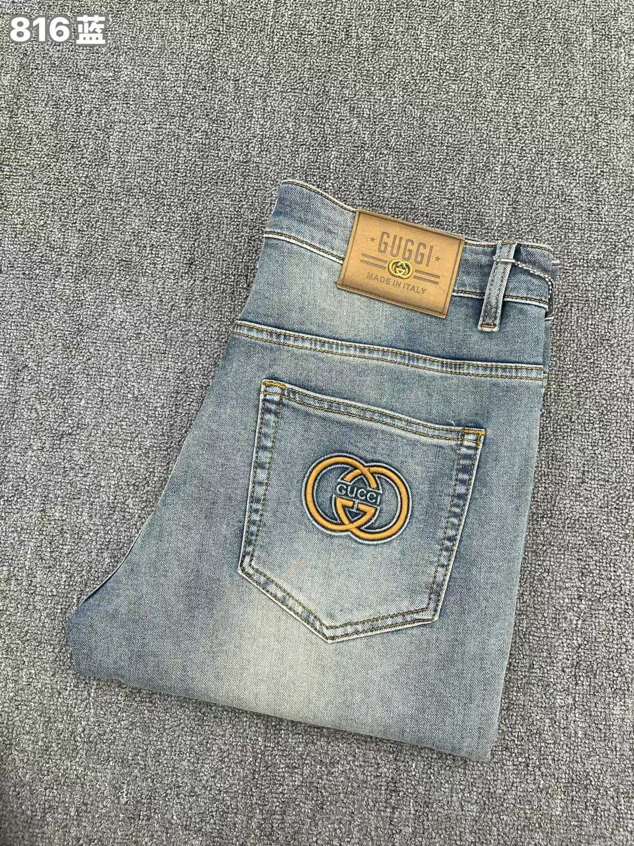 NO:906695,GUCCI high-end customization, the latest jeans are sold simultaneously at the counter. Original customization. Customer-supplied hardware accessories. Original quality. Imported solid-color denim elastic fabric. Heavy-duty washing. Fine workmanship and routing. Excellent upper body!  Preferred items……………………………………………………………… Size29-38,,gucci,jeans,19860909GUCCI高端定制、最新款牛仔裤 柜台同步发售 原版定制 客供五金辅料 原单品质 进口固色牛仔弹力面料 重工洗水 做工走线精细 上身绝佳！优选单品 …………………………………………………… Size29-38,,gucci,jeans,,Men's clothing