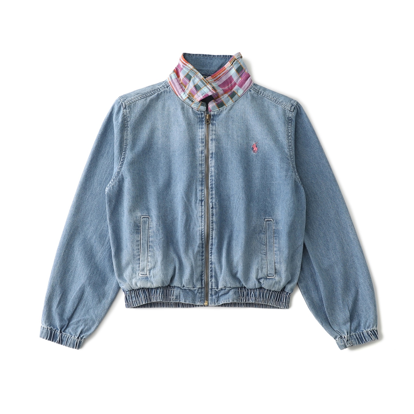 Ralph Lauren Women's Denim Jacket - American Retro Style, Slim Fit, Light Blue