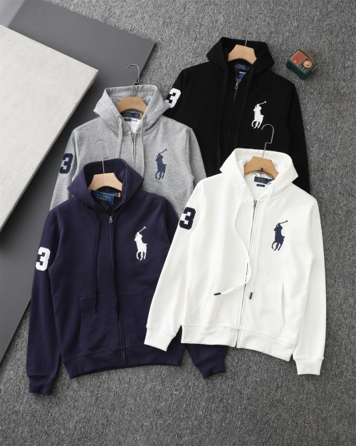 Ralph Lauren Embroidered Polo Logo Full Zip Hoodie, Cotton Blend Sweatshirt 5 Ralph Lauren Embroidered Polo Logo Full Zip Hoodie, Cotton Blend Sweatshirt