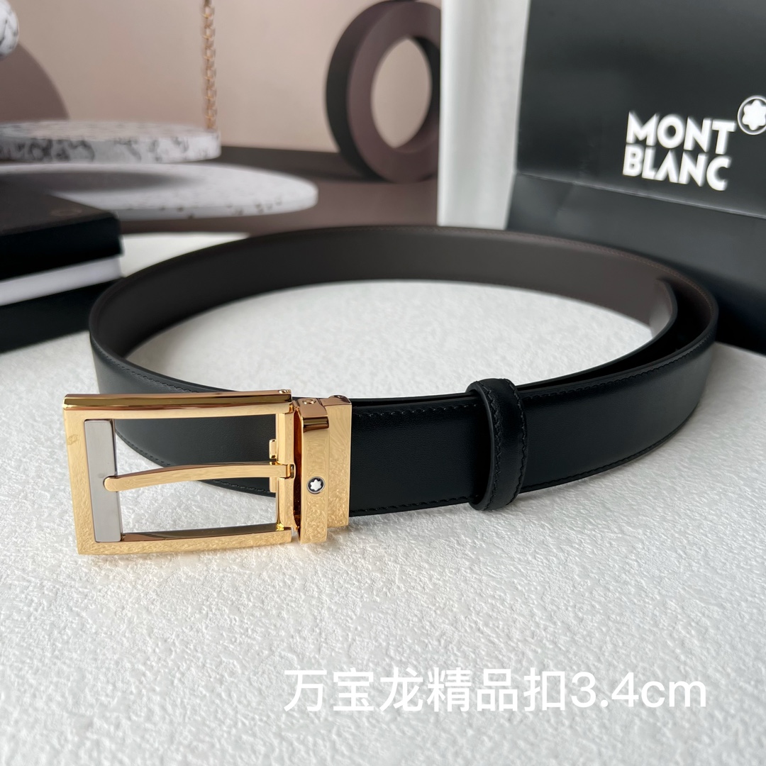 品牌万宝龙Montblanc家持续其一贯的高雅绅士精致的风格进口小牛皮手感细腻柔软纯铜精品男士必备！宽度