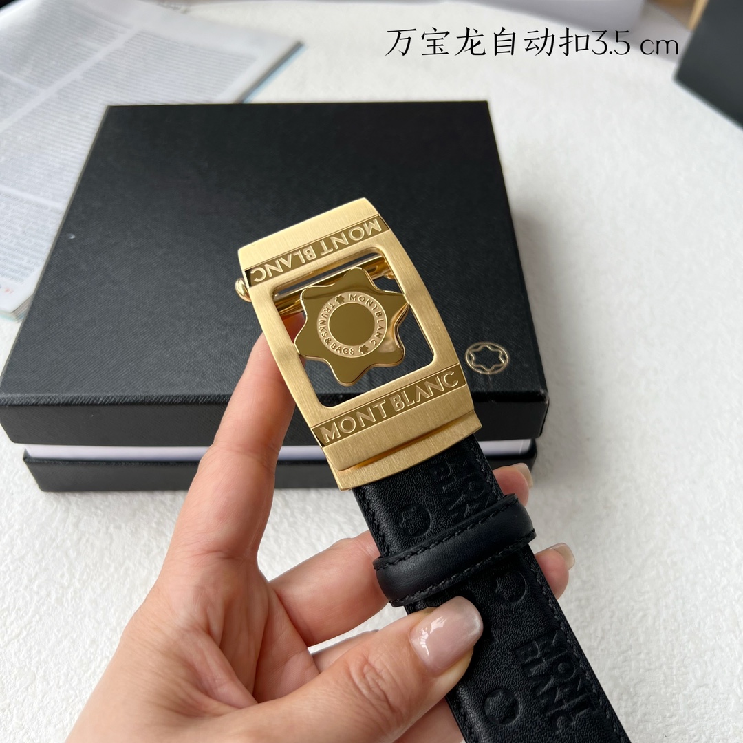NO:138945,Brand [Monblanc] new imported calfskin, delicate and soft. Paired with pure steel automatic fine steel buckle, width 3.5cm, belt, montblanc, cowhide19860909品牌【万宝龙】新款进口小牛皮,手感细腻柔软.搭配纯钢自动精品钢扣,宽度3.5cm,皮带,montblanc,cowhide,Belt