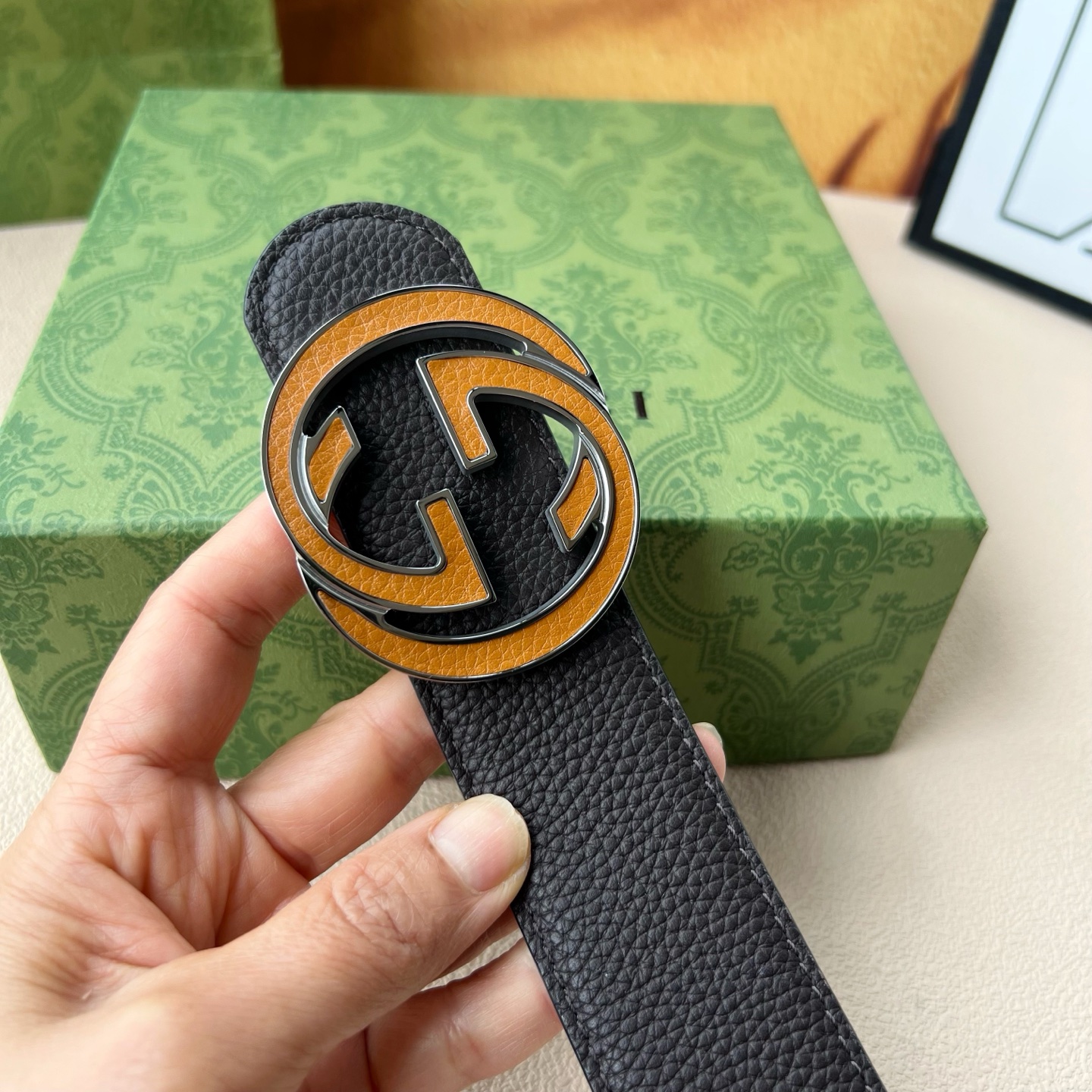 Gucci 4.0cm宽 顶级原单男士腰带