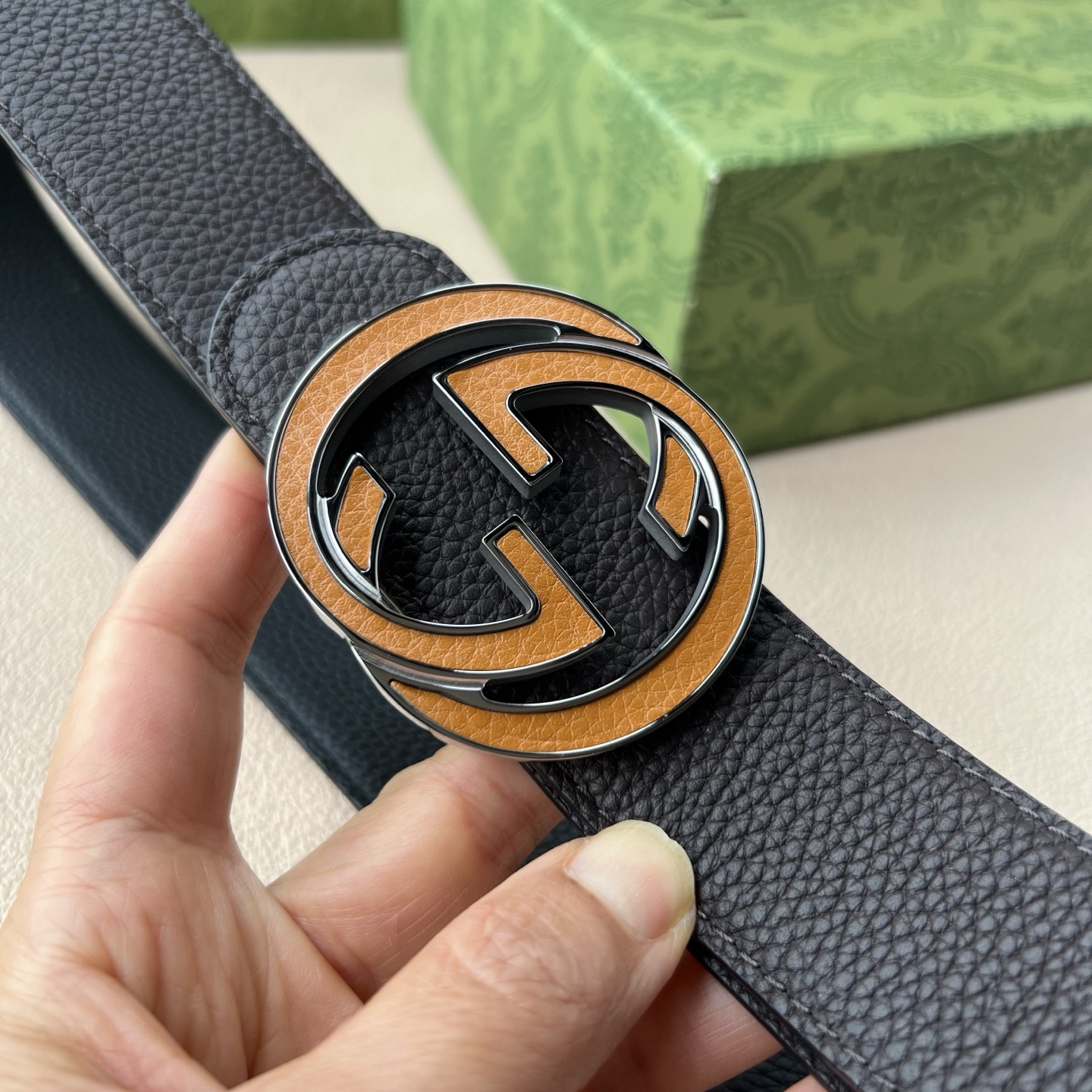 Gucci 4.0cm宽 顶级原单男士腰带