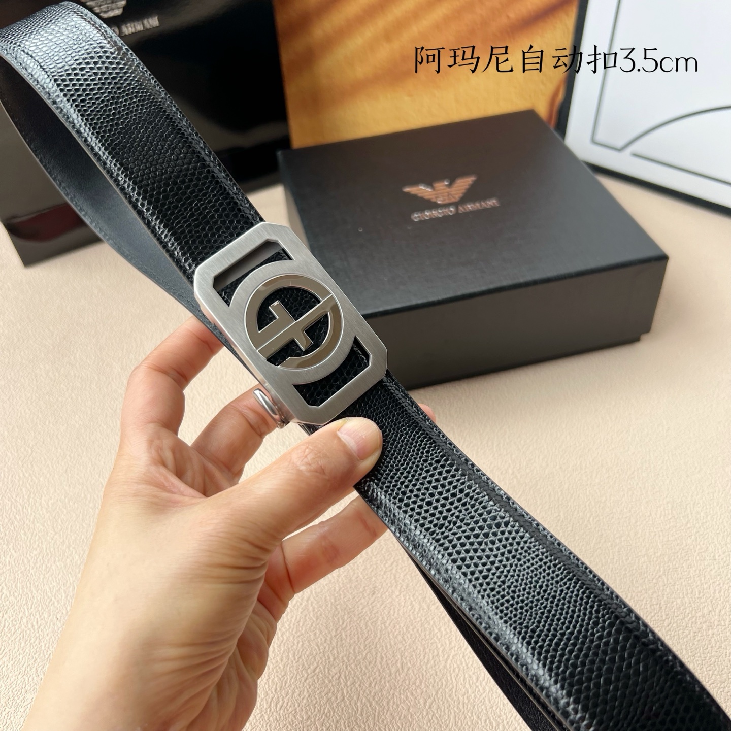 Steel Automatic Belt Purchase for Amani Men: Grade “Amani Men’s Automatic Belt” – 3.5 cm Wide - 图片 7
