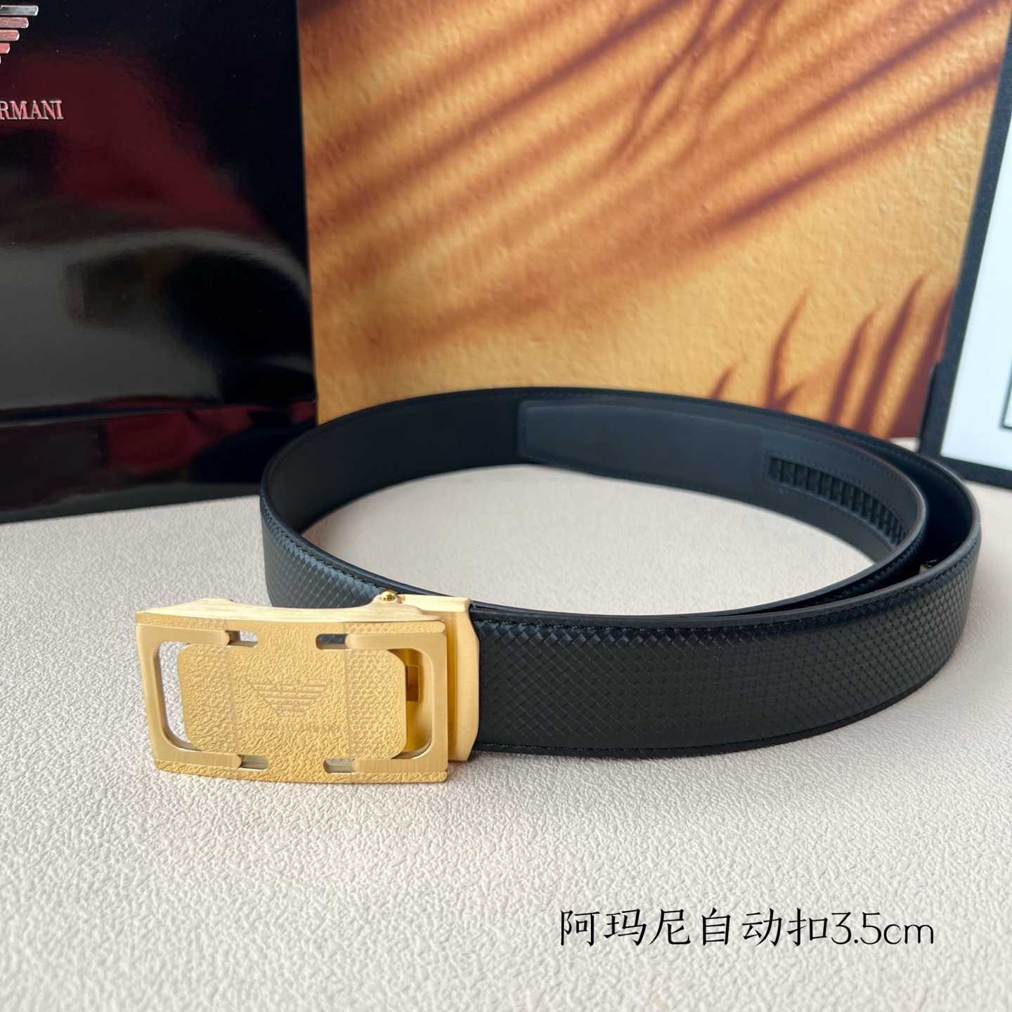 Steel Automatic Belt “Amani Men’s” with 3.5 cm Width – New Grade “AM” Calves Purchases - 图片 6