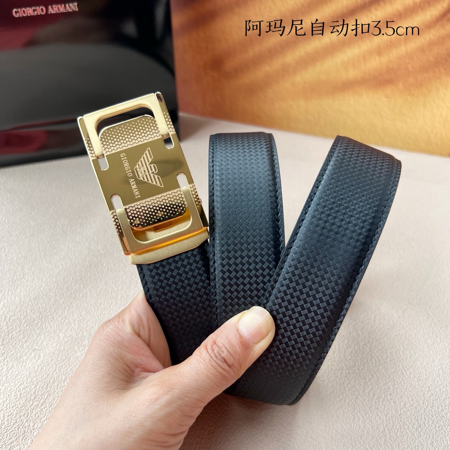 Steel Automatic Belt “Amani Men’s” with 3.5 cm Width – New Grade “AM” Calves Purchases