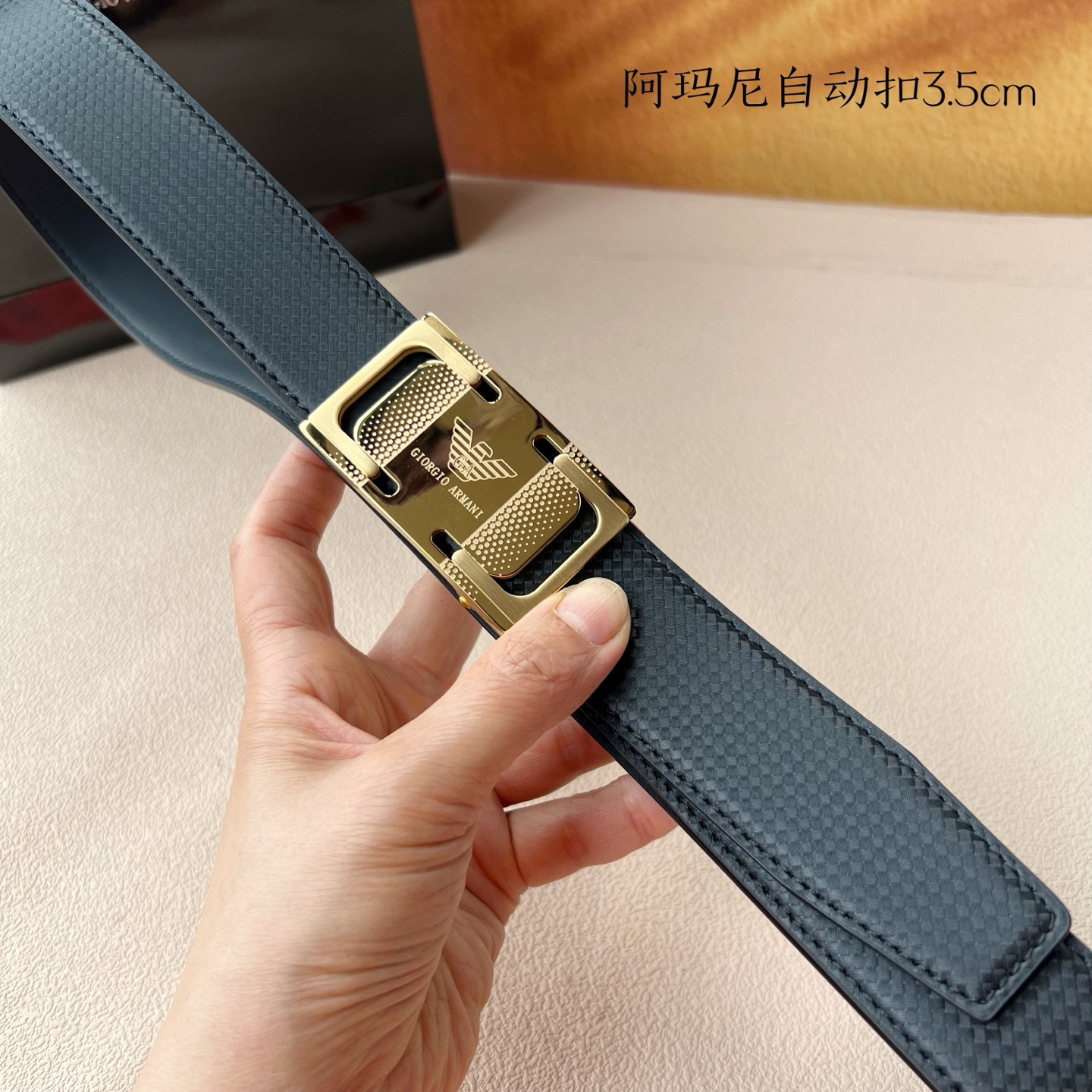Steel Automatic Belt “Amani Men’s” with 3.5 cm Width – New Grade “AM” Calves Purchases - 图片 5