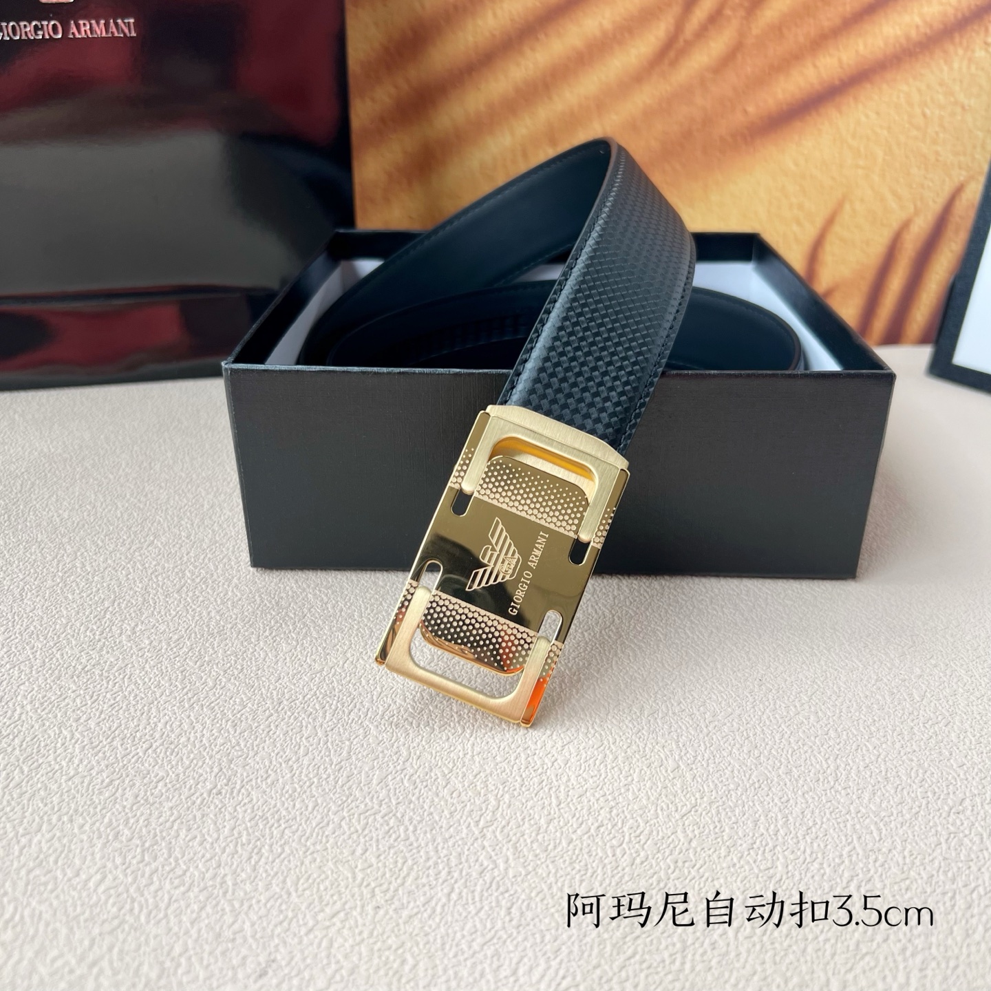 Steel Automatic Belt “Amani Men’s” with 3.5 cm Width – New Grade “AM” Calves Purchases - 图片 7