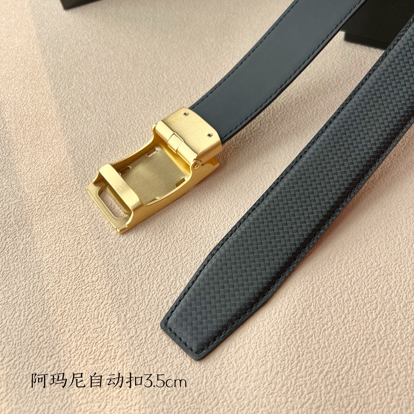 Steel Automatic Belt “Amani Men’s” with 3.5 cm Width – New Grade “AM” Calves Purchases - 图片 4