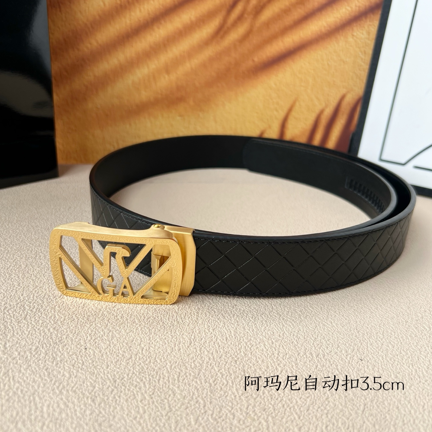 Steel Automatic Belt for Men: Grade Amani Calves Purchase, 3.5cm Width - 图片 7