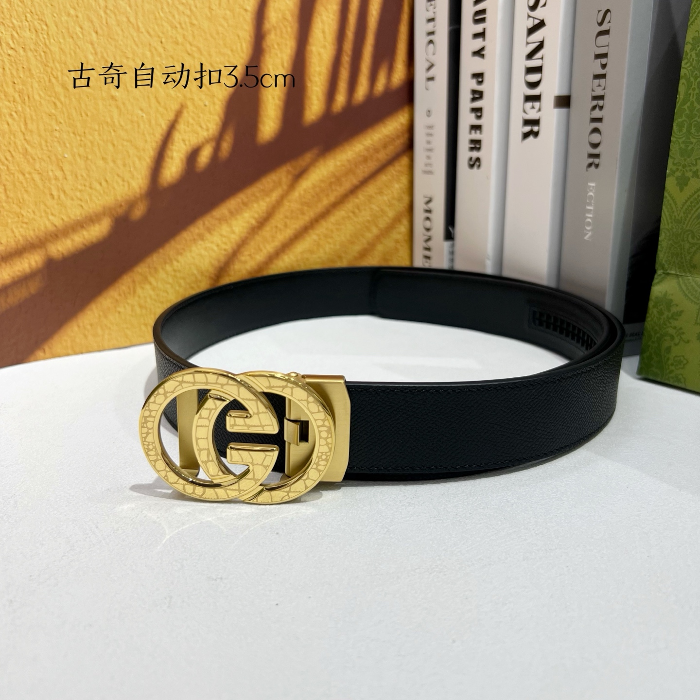 p175 代购正品级🚀品牌：【古奇男士自动腰带】新款进口小牛皮，手感细腻柔软。搭配纯钢自动精品钢扣，宽度：3.5cm