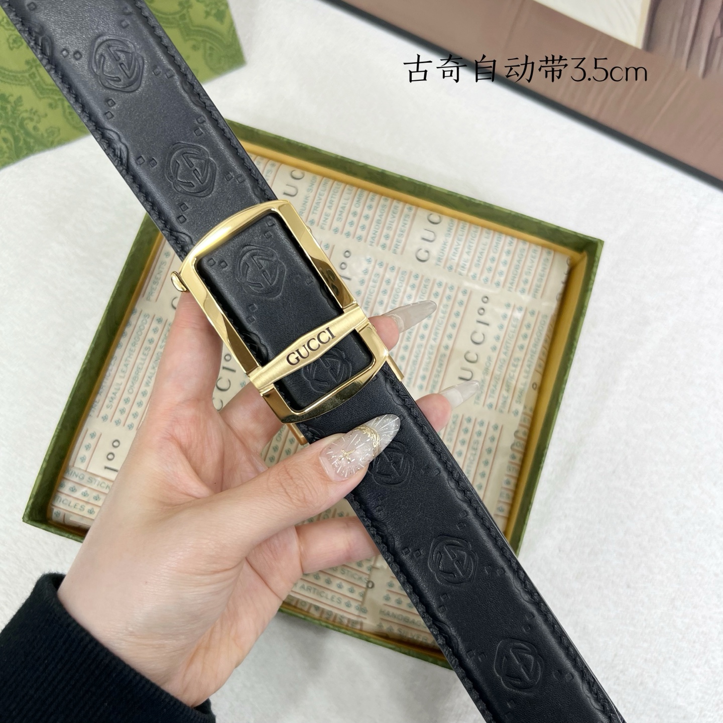 古奇 新款进口小牛皮 手感细腻柔软 搭配纯钢自动精品钢扣-Top High Quatity Cheap Sneakers Fashion Clothing Clothes Bags handbags Shoes of all Brand wholesale With The best Quality And Beautiful Price from China Factory Chinese suppliers wholesaler seller 古奇 新款进口小牛皮 手感细腻柔软 搭配纯钢自动精品钢扣