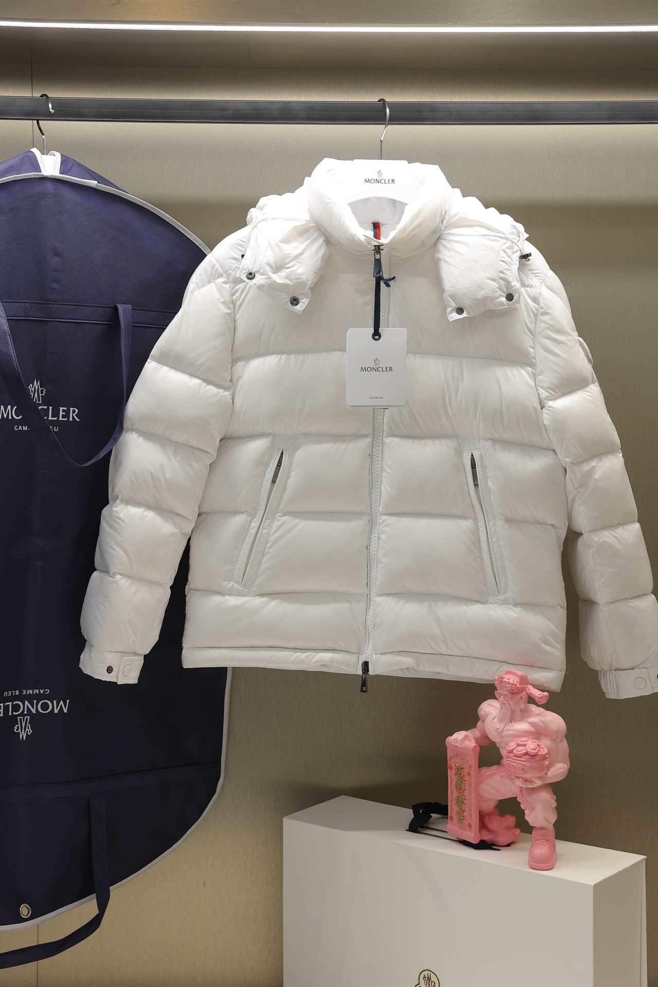 Moncler Clothing Coats & Jackets Down Jacket White Women Nylon D1648098400