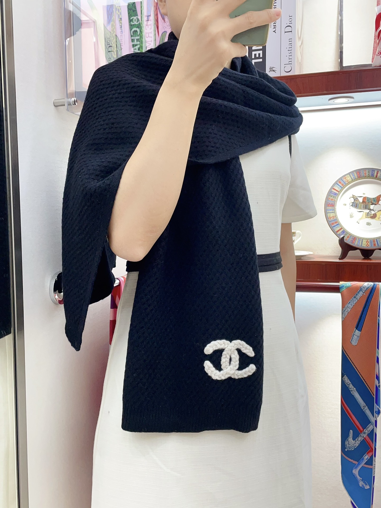 Chanel Scarf Cashmere Knitting