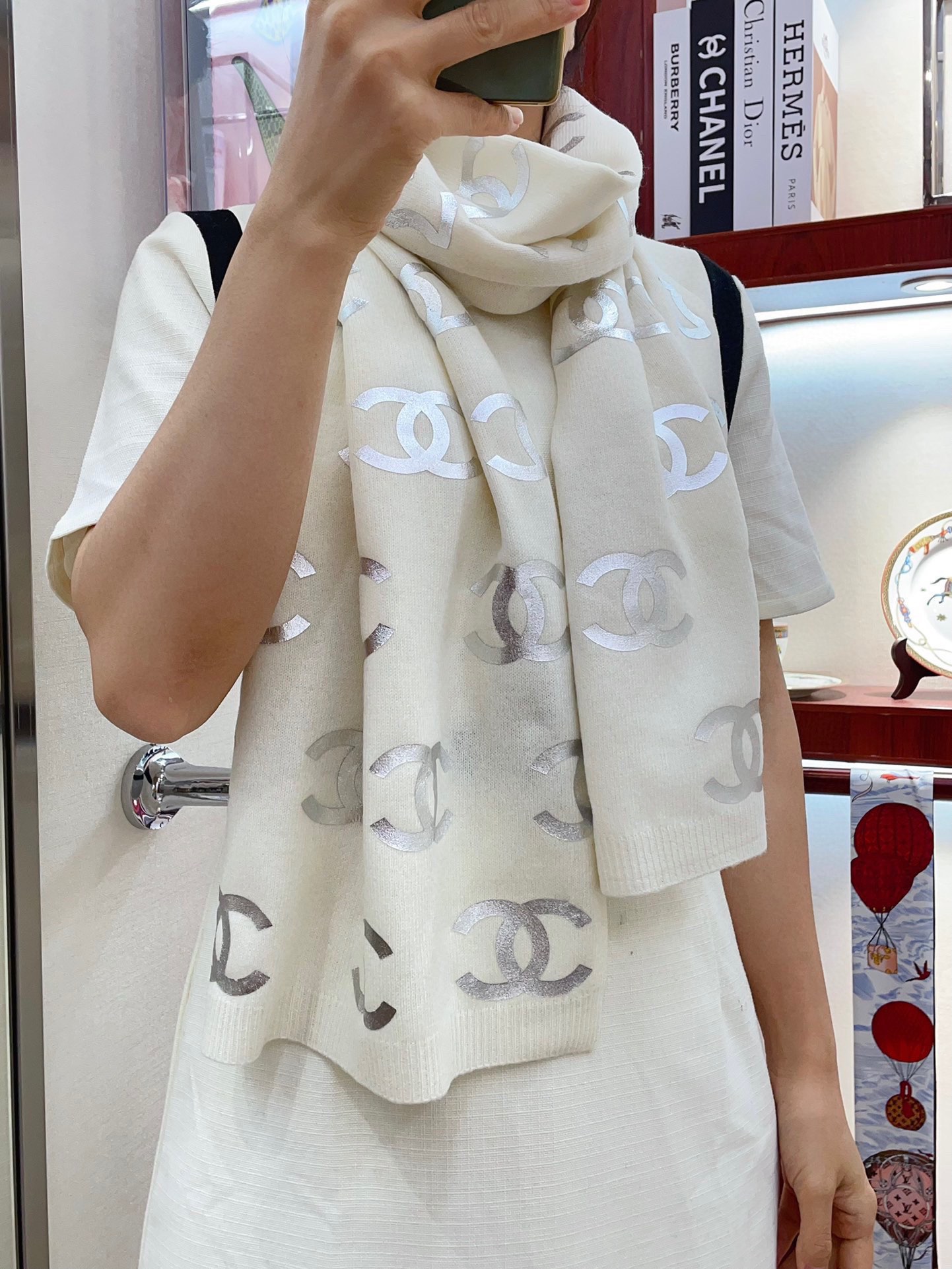 Chanel Scarf Cashmere Knitting Fashion