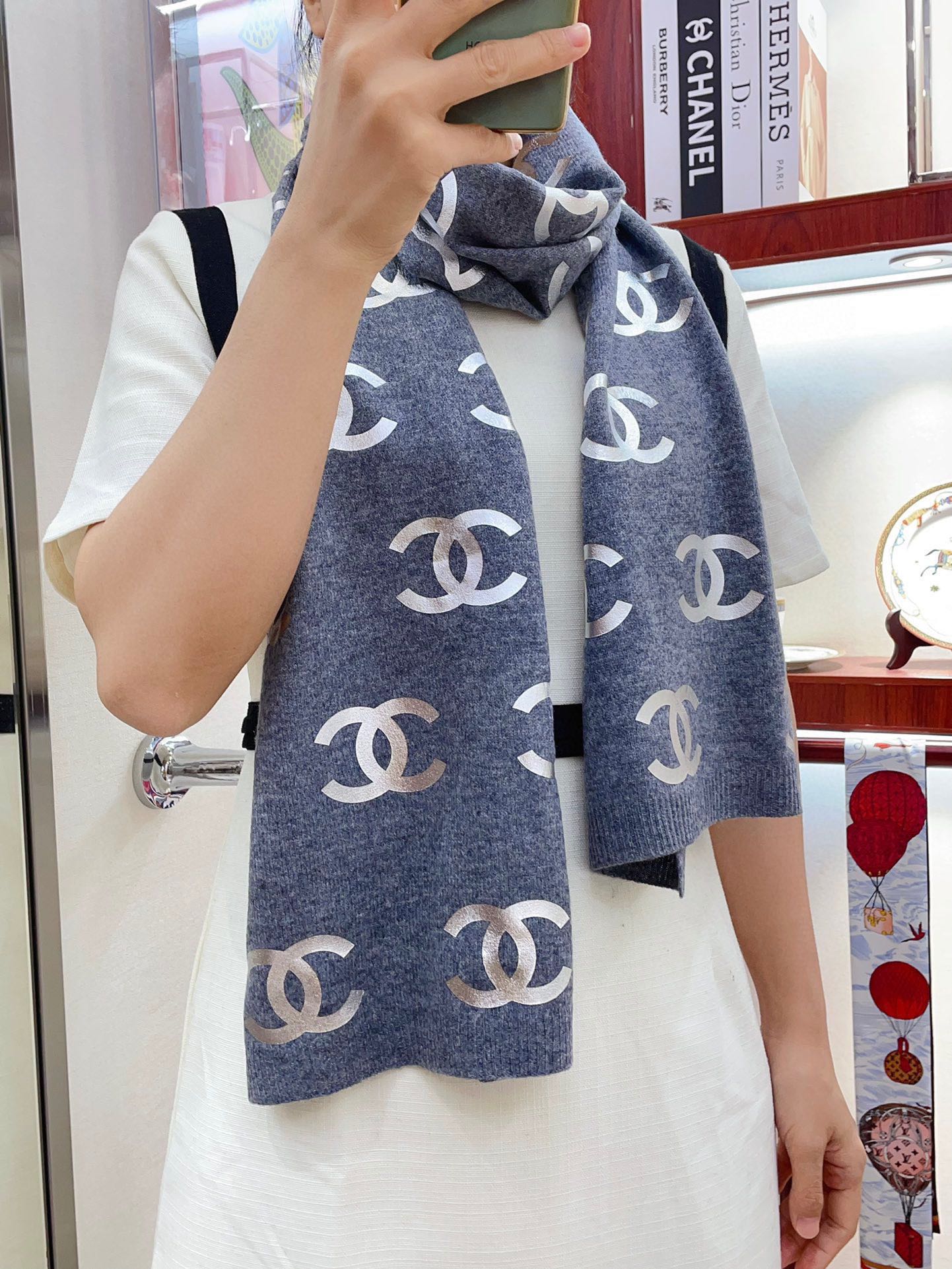 Chanel Scarf Cashmere Knitting Fashion