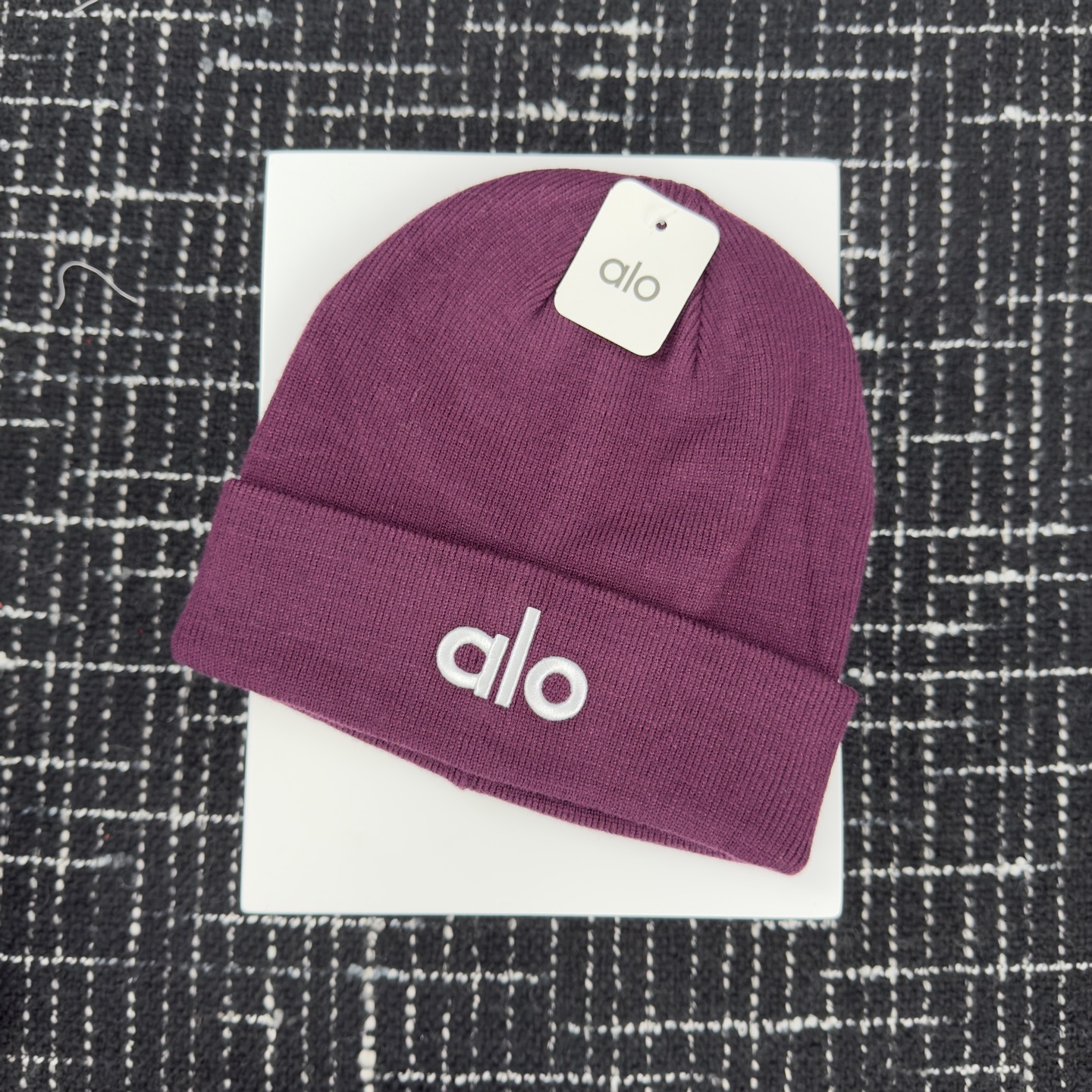 🎀alo针织帽👏双层毛织