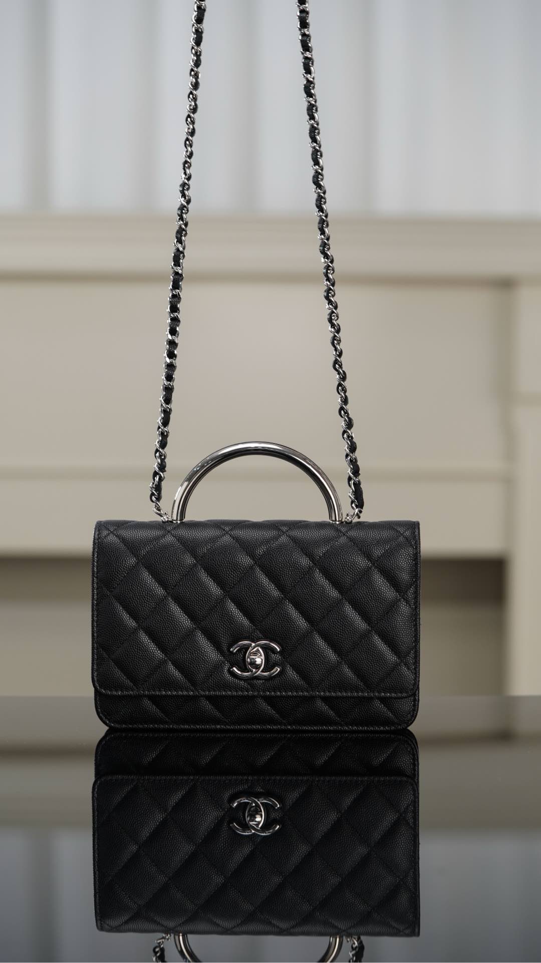 샤넬 25P WOC 체인백 블랙 캐비어 12x19x3.5cm 34085