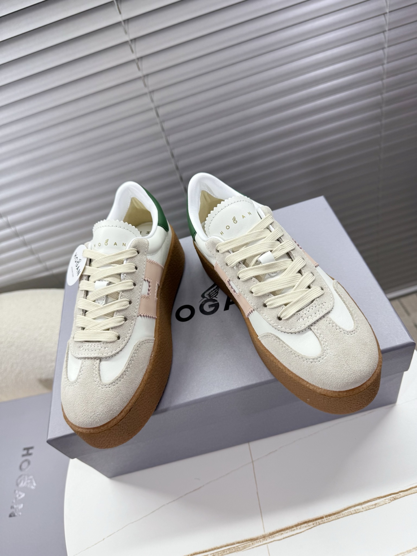 Hogan Women’s Classic Sneakers with Thick Soles and Leather Interior – Little Red’s Card