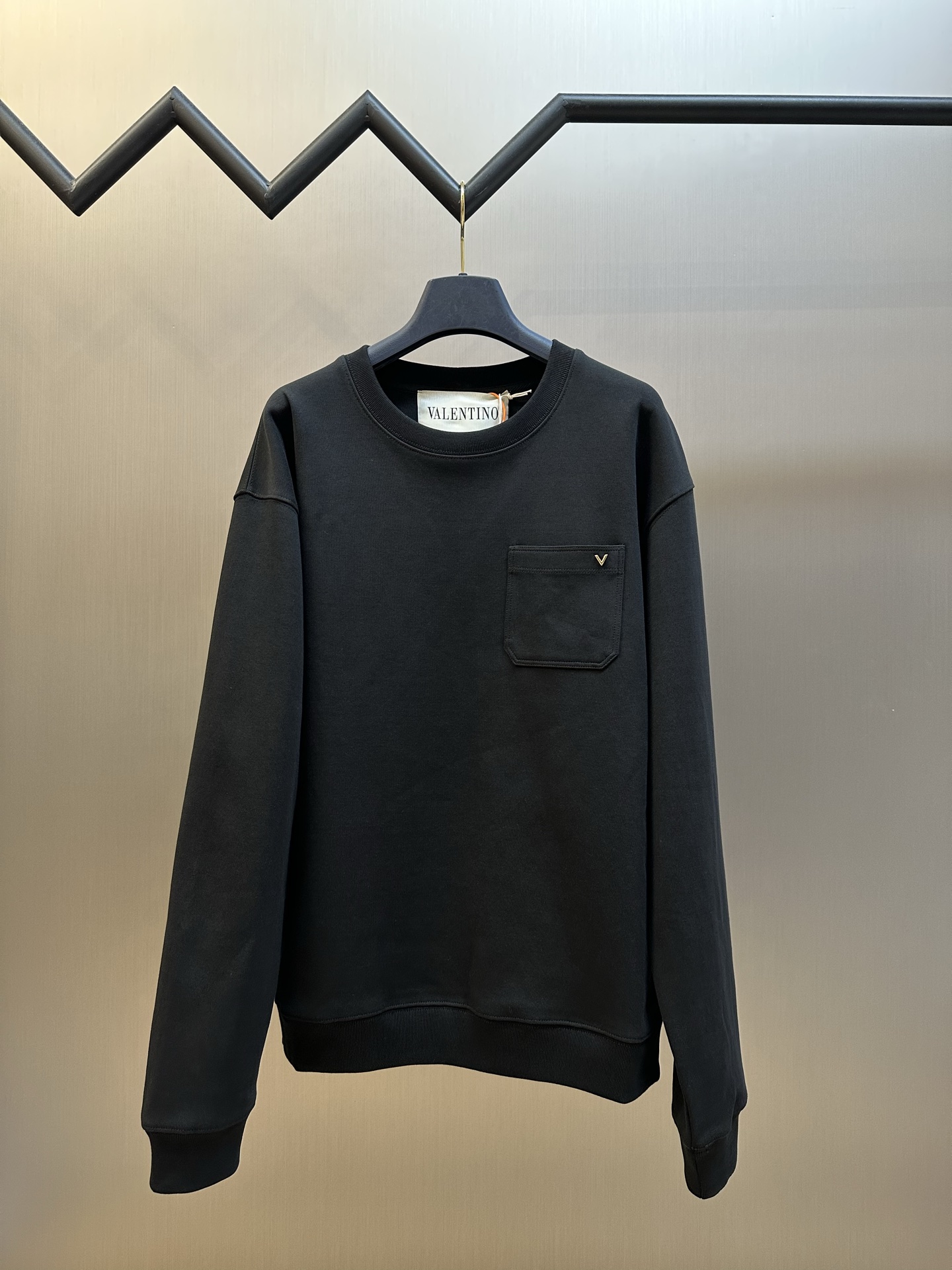 p170 VT logo sudadera de metal con tejido de algodón suave y brillante personalizado, teñido en un tono carbó…