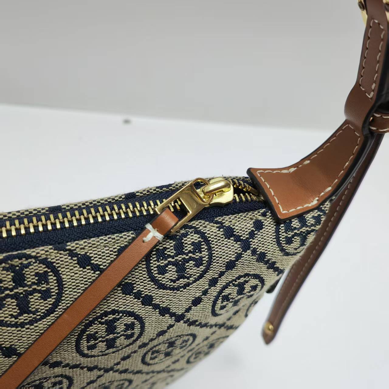 Tory Burch ToryBurch全新老花新月包 单肩腋下包 独具2025春夏秀场风格 柔和圆润